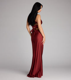 Jianne Lace-Up Back Maxi Gown