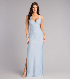 Jianne Lace-Up Back Maxi Gown