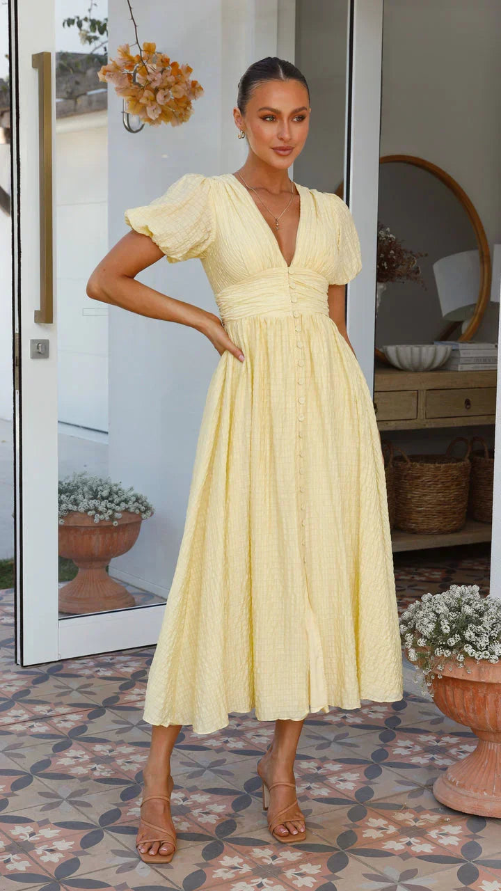 Aurelia Puff Sleeve Maxi Dress