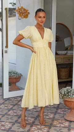 Aurelia Puff Sleeve Maxi Dress