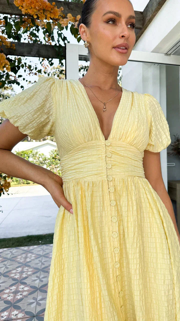 Aurelia Puff Sleeve Maxi Dress