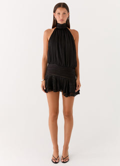 Noor Chiffon Halter Mini Dress