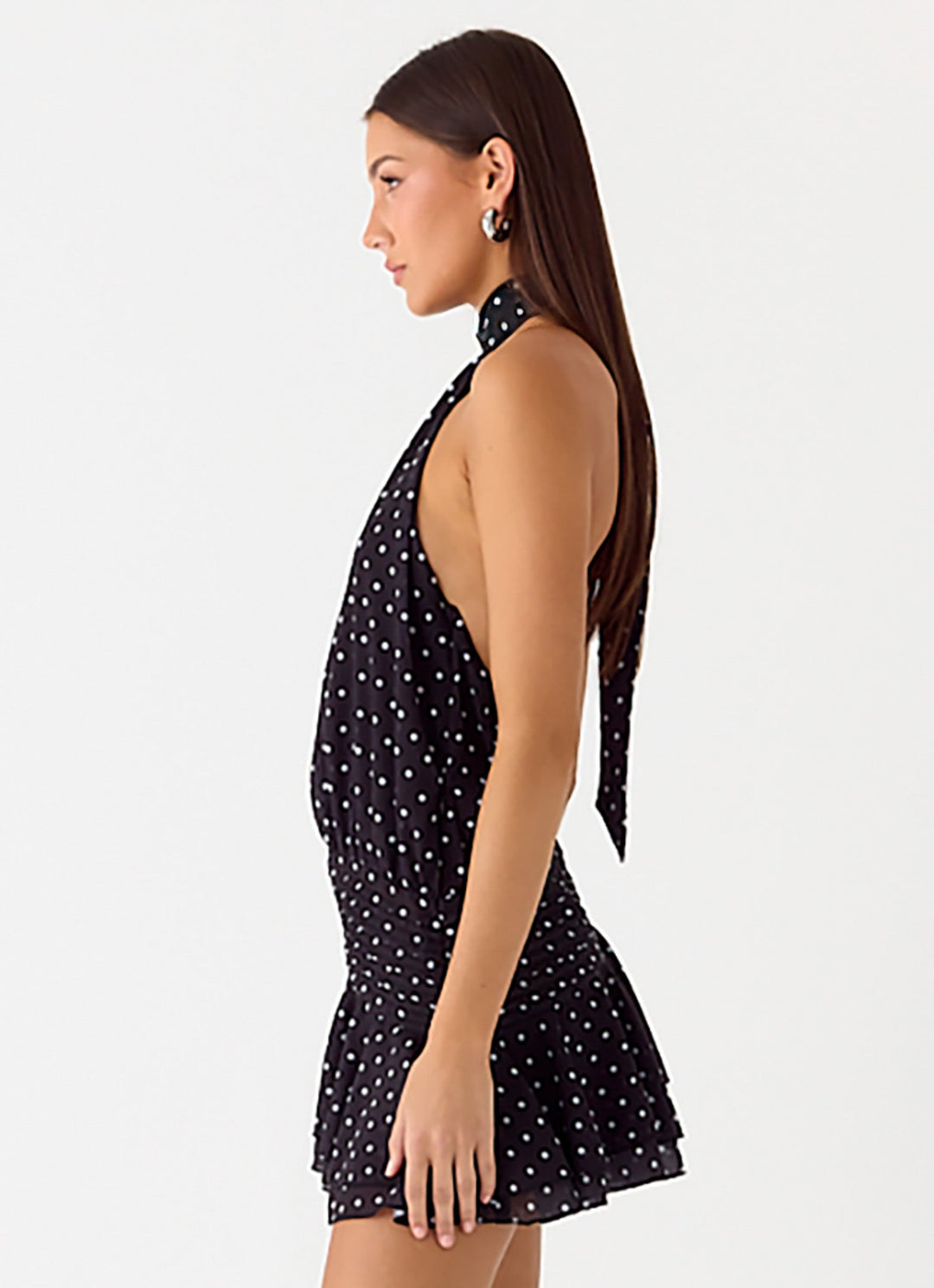 Noor Chiffon Halter Mini Dress