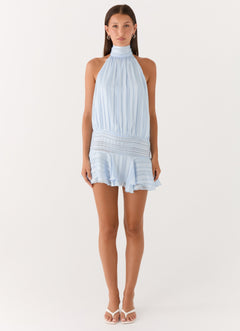 Noor Chiffon Halter Mini Dress