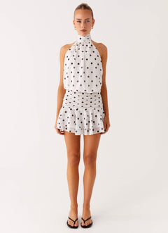 Noor Chiffon Halter Mini Dress