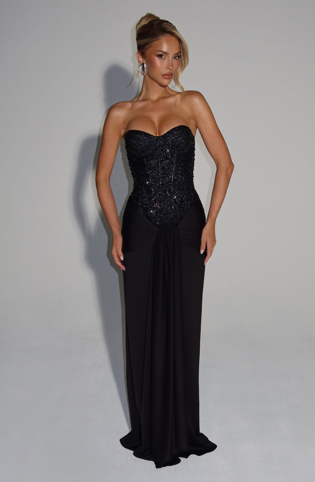Soraya Embellished Corset Maxi Dress