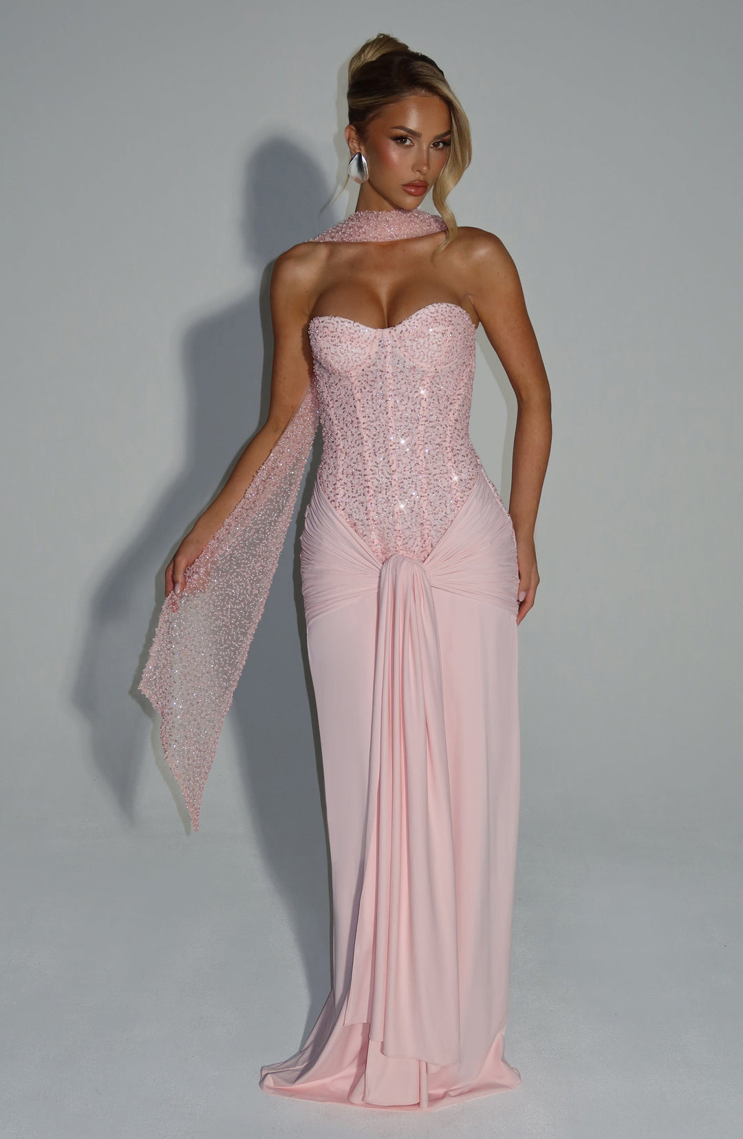 Soraya Embellished Corset Maxi Dress