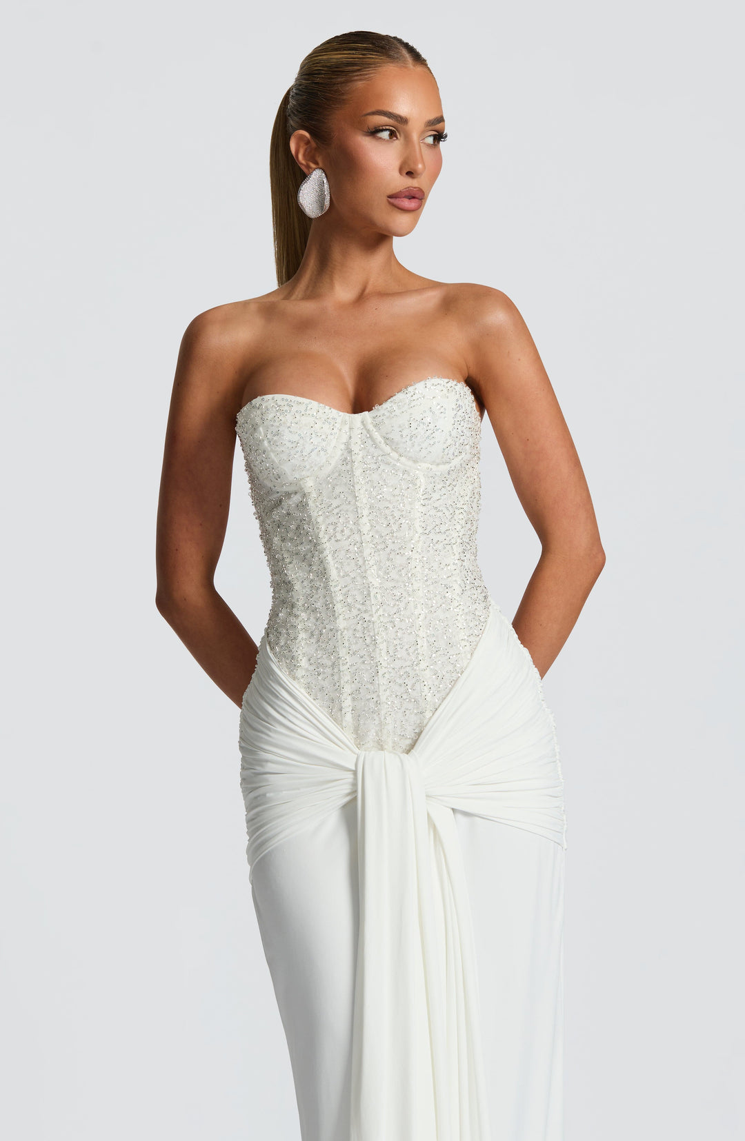 Soraya Embellished Corset Maxi Dress