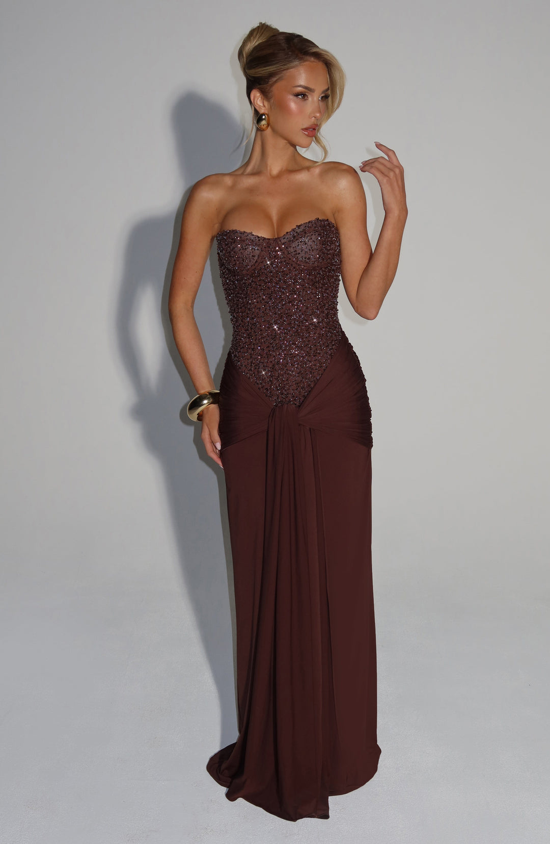 Soraya Embellished Corset Maxi Dress