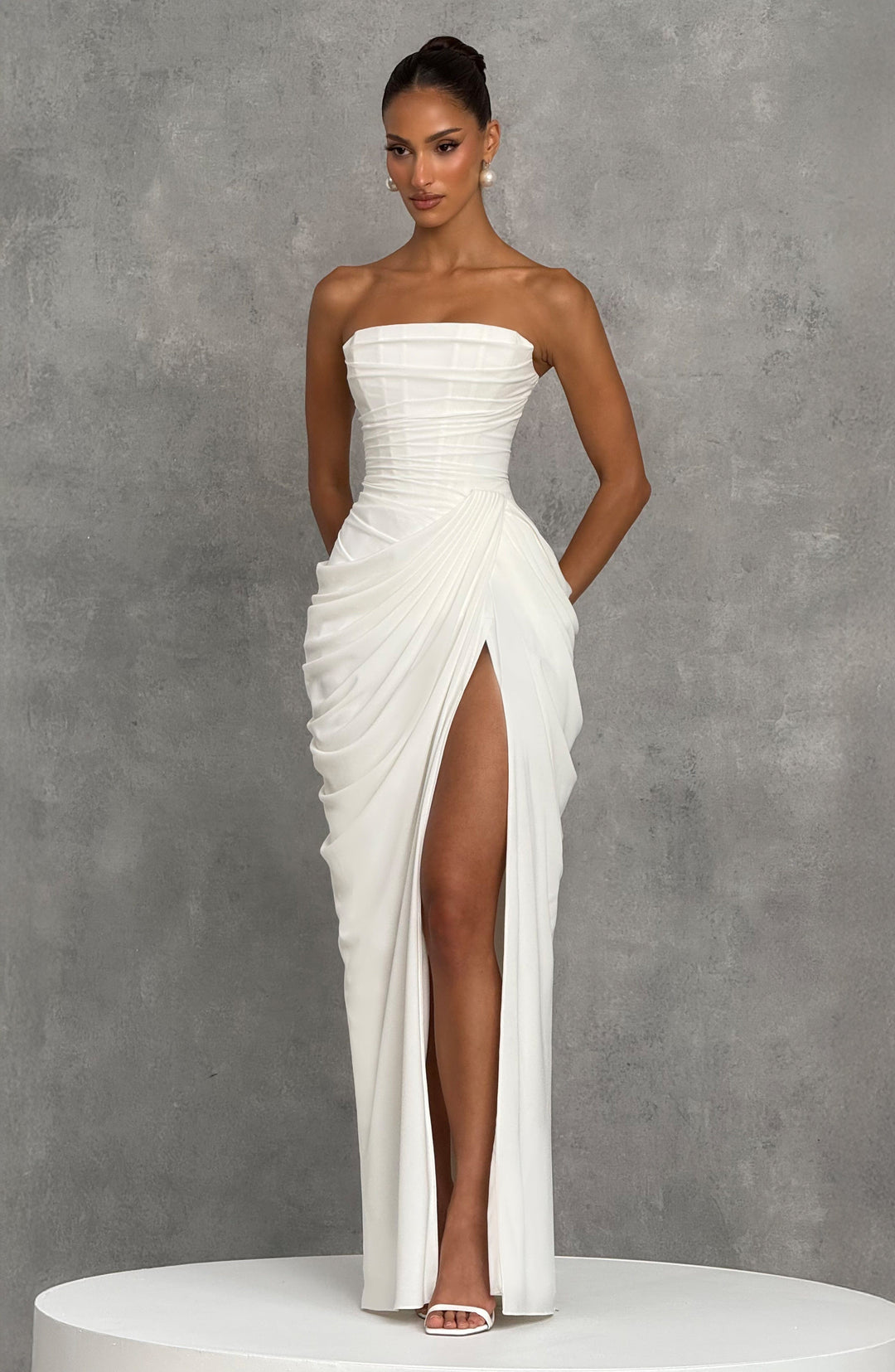 Lois Strapless Corset Maxi Dress