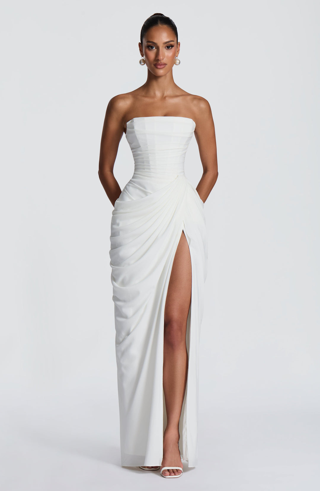 Lois Strapless Corset Maxi Dress