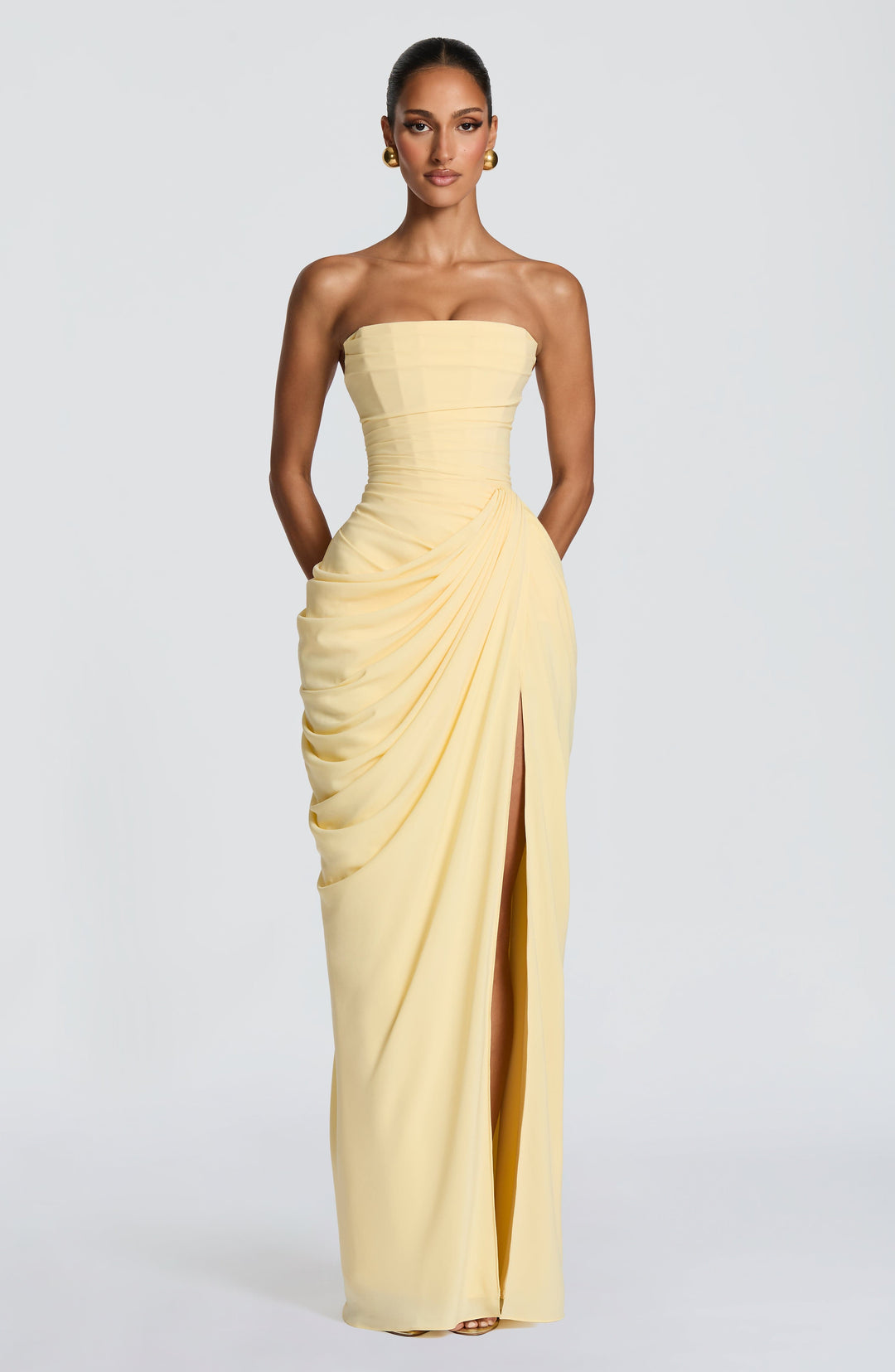 Lois Strapless Corset Maxi Dress