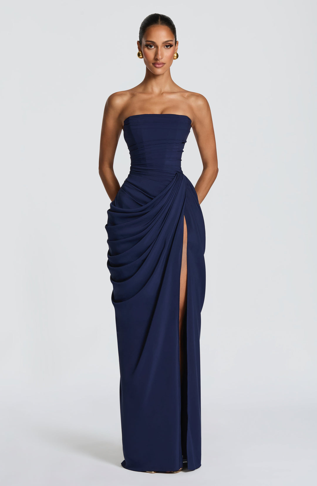 Lois Strapless Corset Maxi Dress