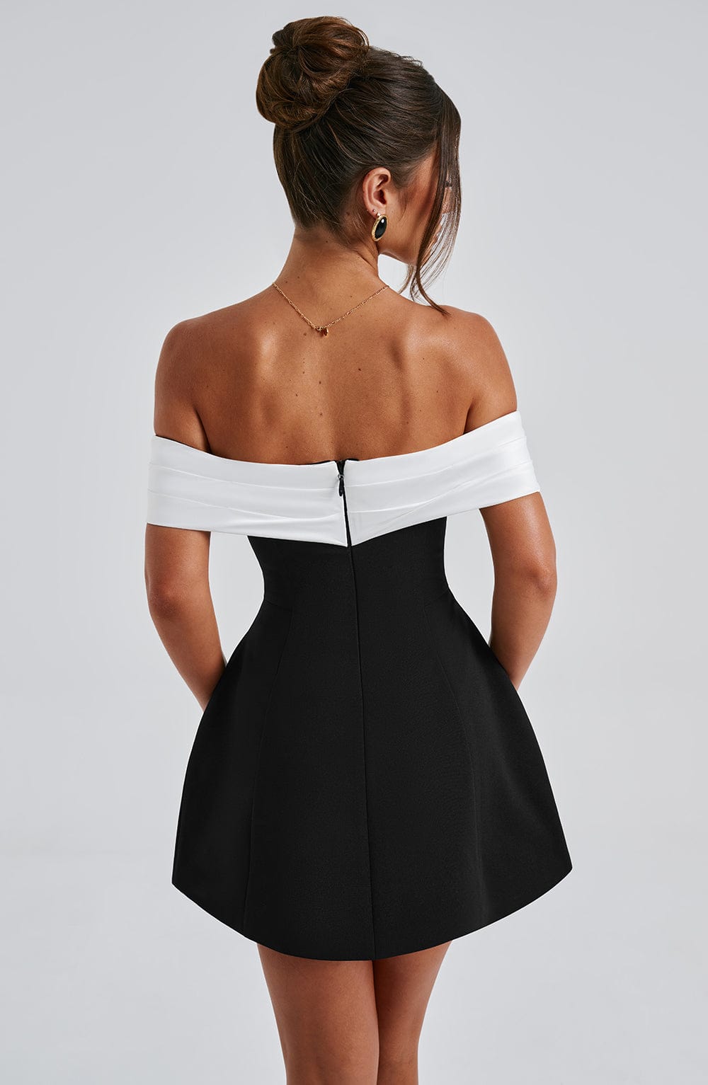 Delta Bow Bardot Mini Dress