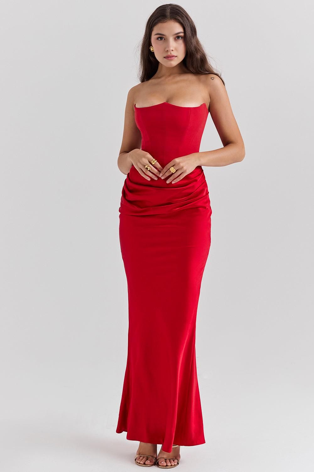 Serene Satin Maxi Dress