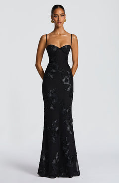 Mirelle Corset Flare Maxi Dress