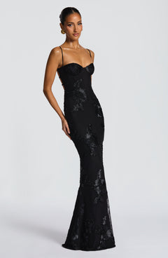Mirelle Corset Flare Maxi Dress