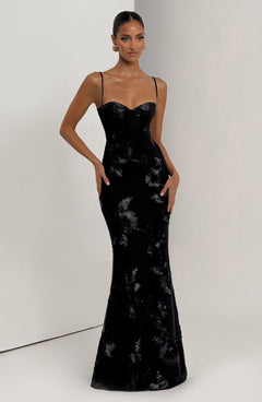 Mirelle Corset Flare Maxi Dress