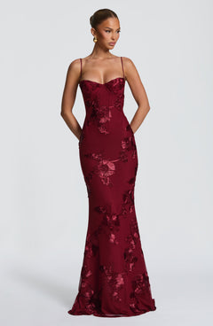 Mirelle Corset Flare Maxi Dress