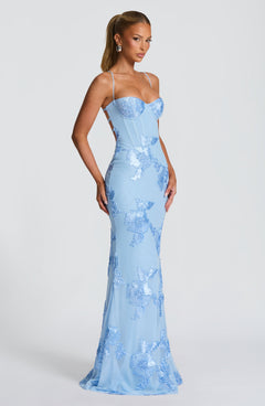 Mirelle Corset Flare Maxi Dress