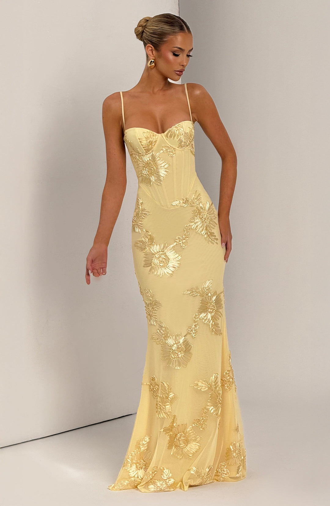 Mirelle Corset Flare Maxi Dress