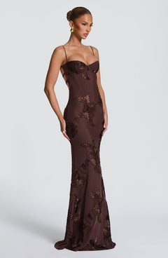Mirelle Corset Flare Maxi Dress