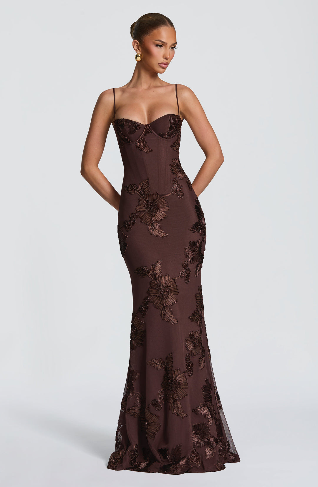 Mirelle Corset Flare Maxi Dress