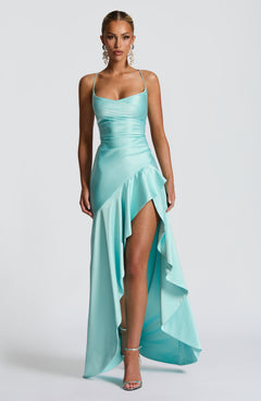 Noëlle Satin Cowl Neck Maxi Dress