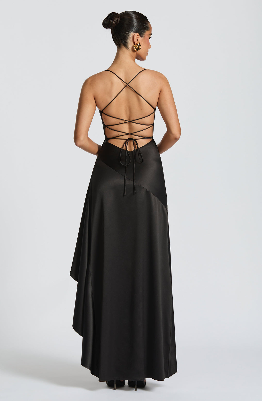 Noëlle Satin Cowl Neck Maxi Dress