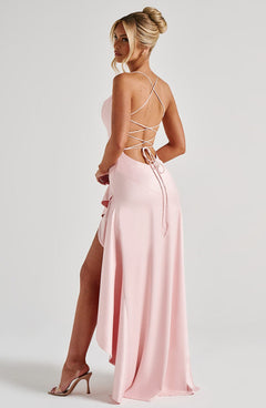 Noëlle Satin Cowl Neck Maxi Dress
