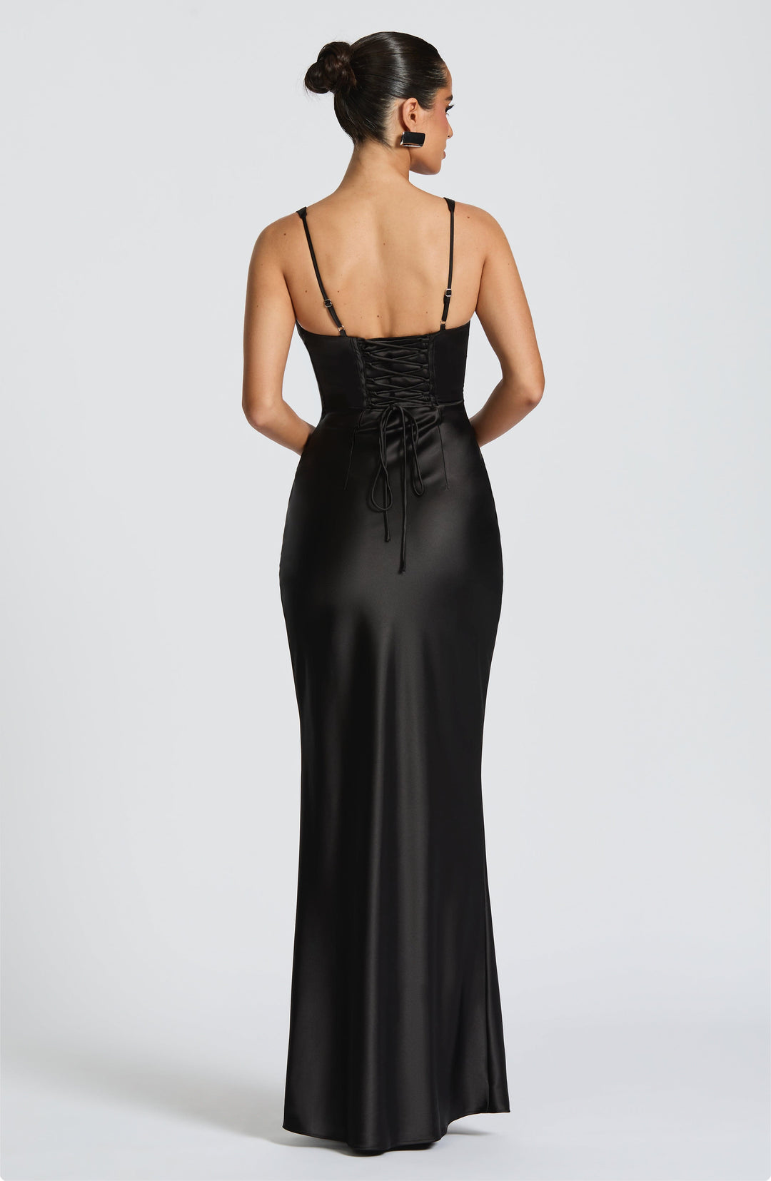 Tina Corset Satin Maxi Dress