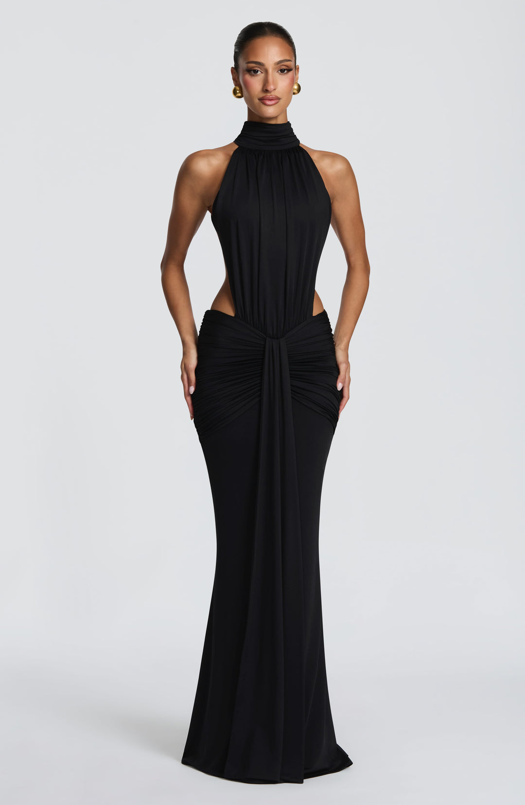Josephine Ruched Cut-Out Maxi Dress
