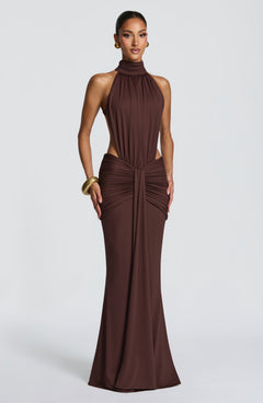 Josephine Ruched Cut-Out Maxi Dress