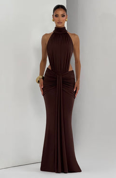 Josephine Ruched Cut-Out Maxi Dress