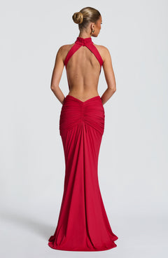 Josephine Ruched Cut-Out Maxi Dress