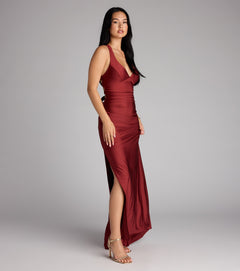 Jianne Lace-Up Back Maxi Gown