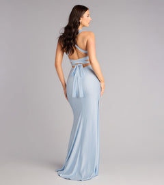 Jianne Lace-Up Back Maxi Gown