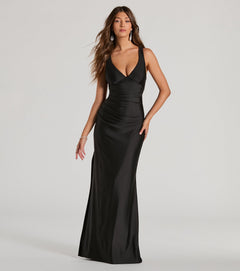 Jianne Lace-Up Back Maxi Gown