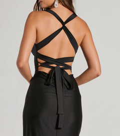 Jianne Lace-Up Back Maxi Gown