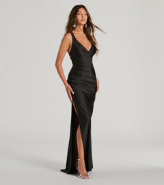 Jianne Lace-Up Back Maxi Gown