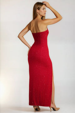 Verena Pearl Embellished Maxi Dress