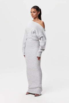 Serena Off-Shoulder Knit Maxi Dress