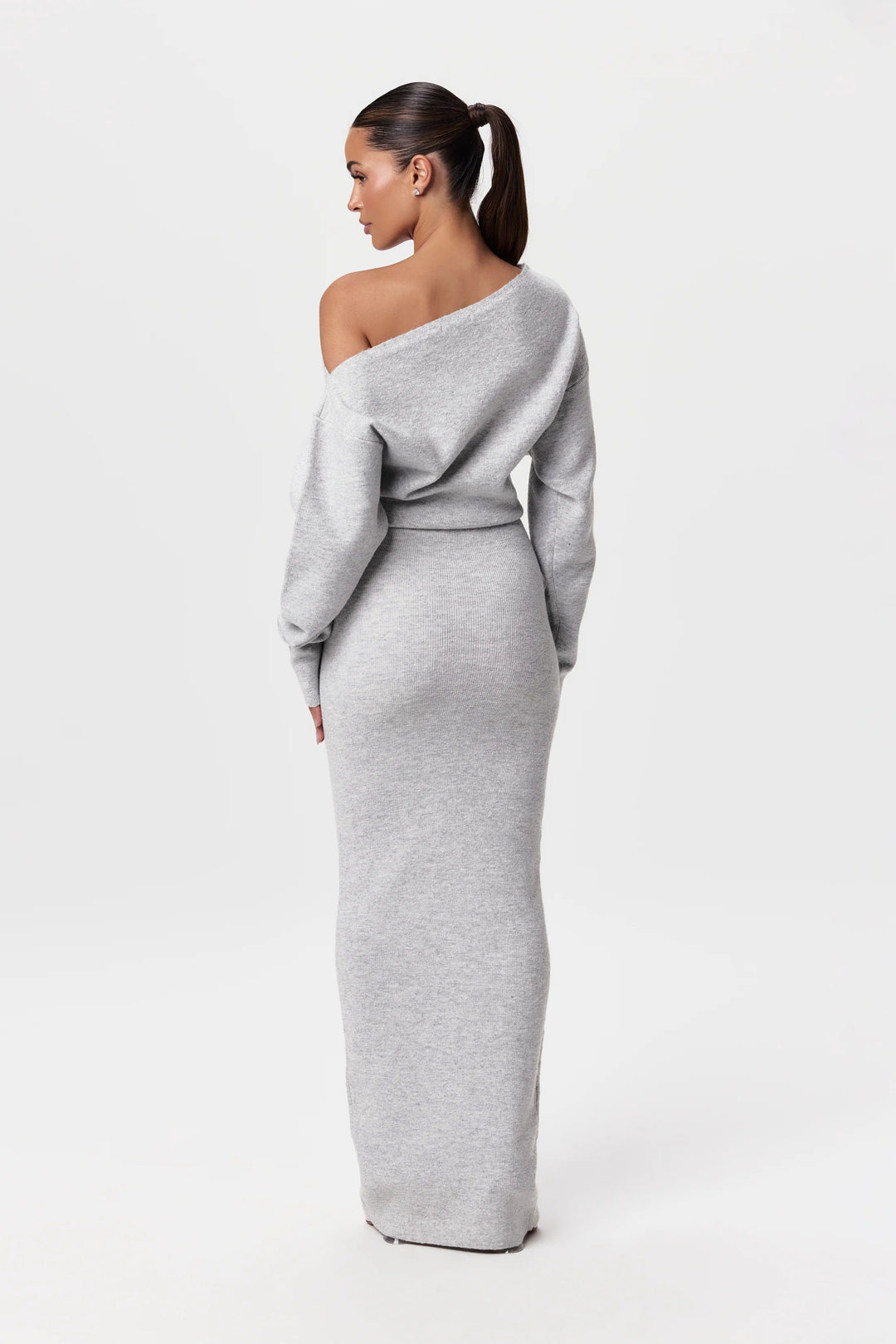 Serena Off-Shoulder Knit Maxi Dress