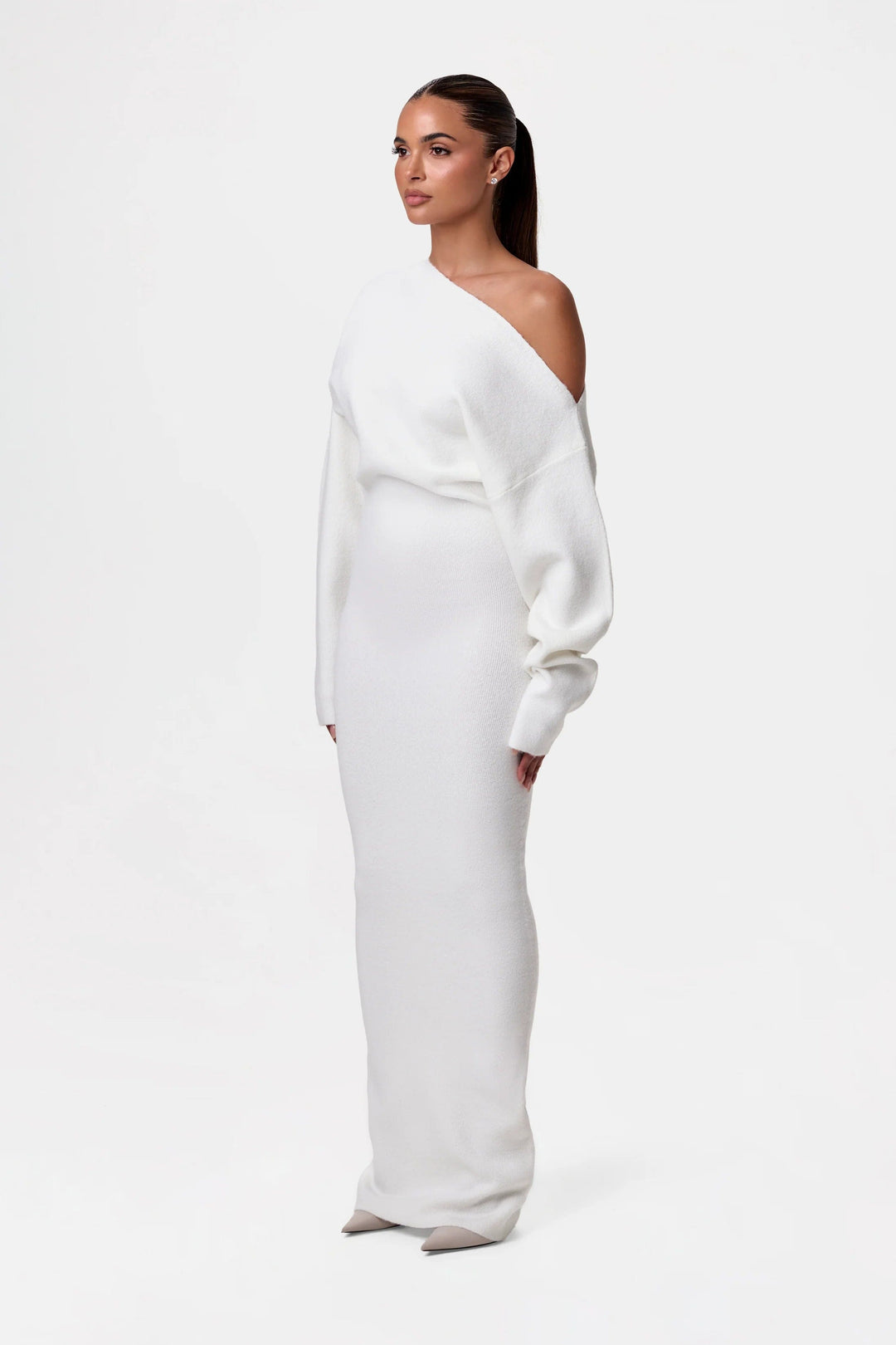 Serena Off-Shoulder Knit Maxi Dress