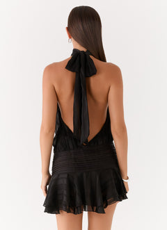 Noor Chiffon Halter Mini Dress