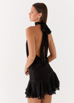 Noor Chiffon Halter Mini Dress