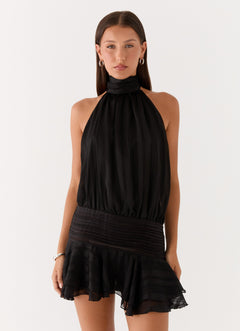 Noor Chiffon Halter Mini Dress