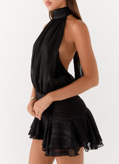 Noor Chiffon Halter Mini Dress