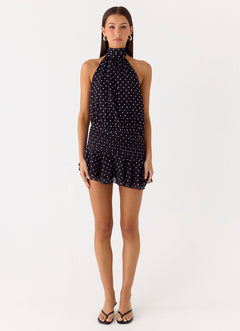 Noor Chiffon Halter Mini Dress