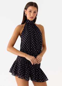 Noor Chiffon Halter Mini Dress